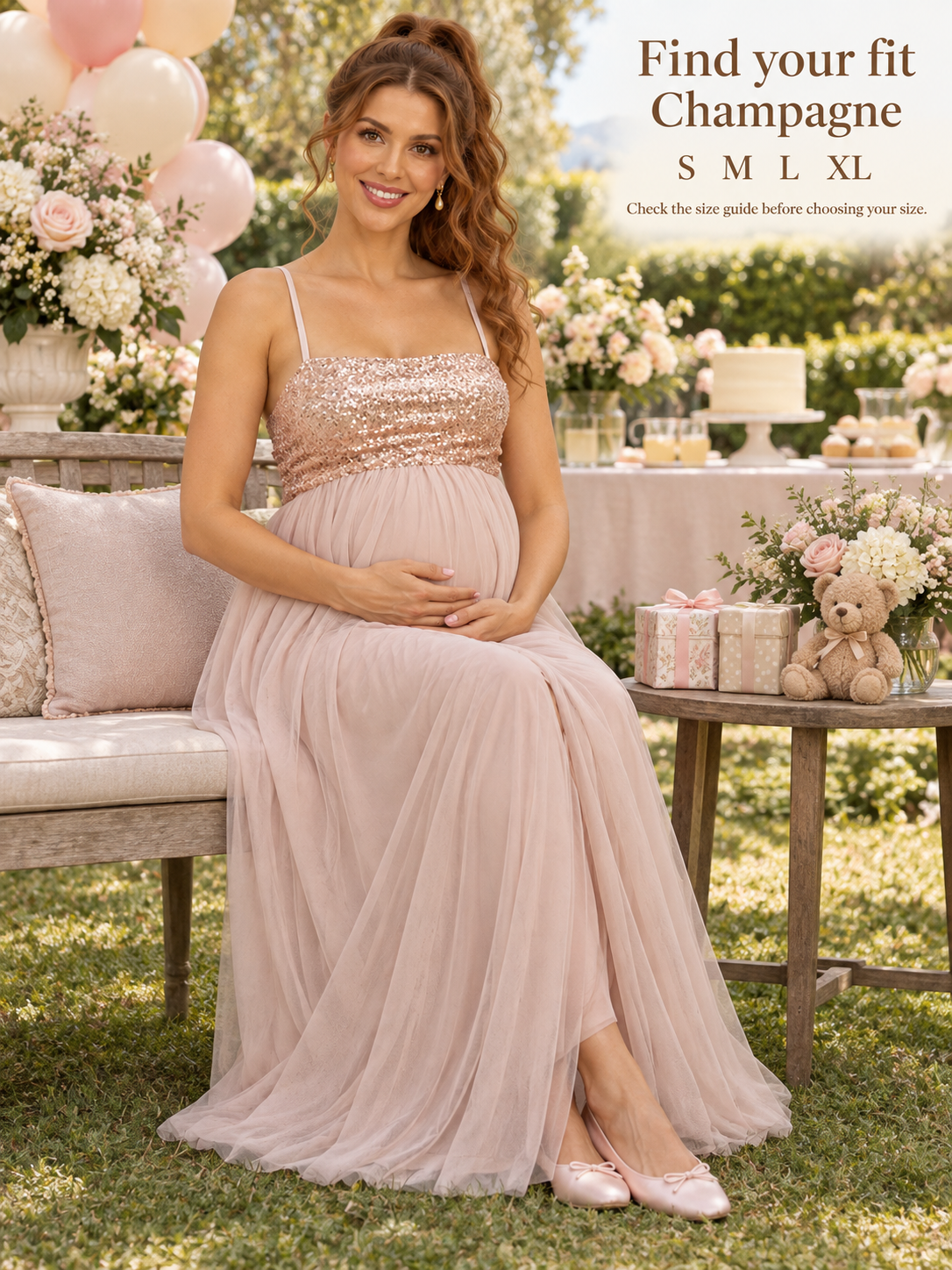 Serelle Champagne maternity dress — choosing your dress