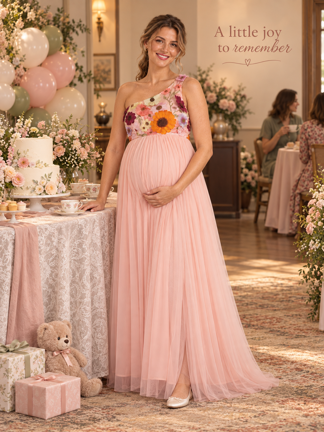 Florielle Pink maternity dress — babyshowerdress brand story