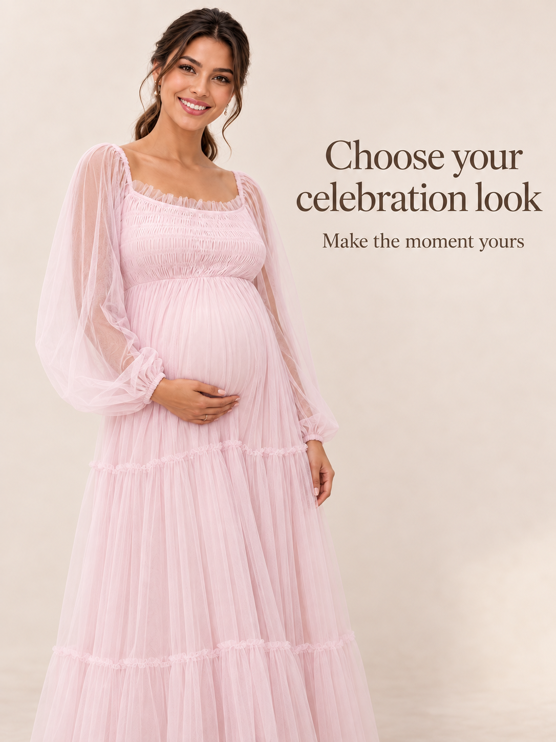 Rosaline Pink maternity dress — choosing your dress
