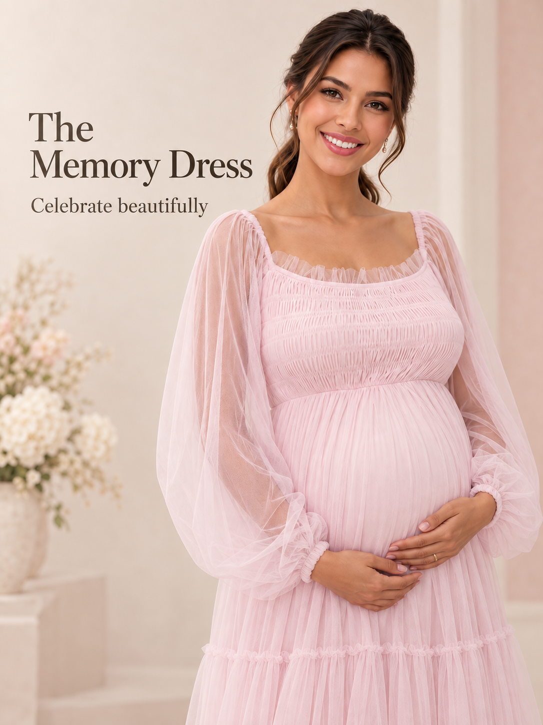 Rosaline Pink maternity dress — babyshowerdress brand story