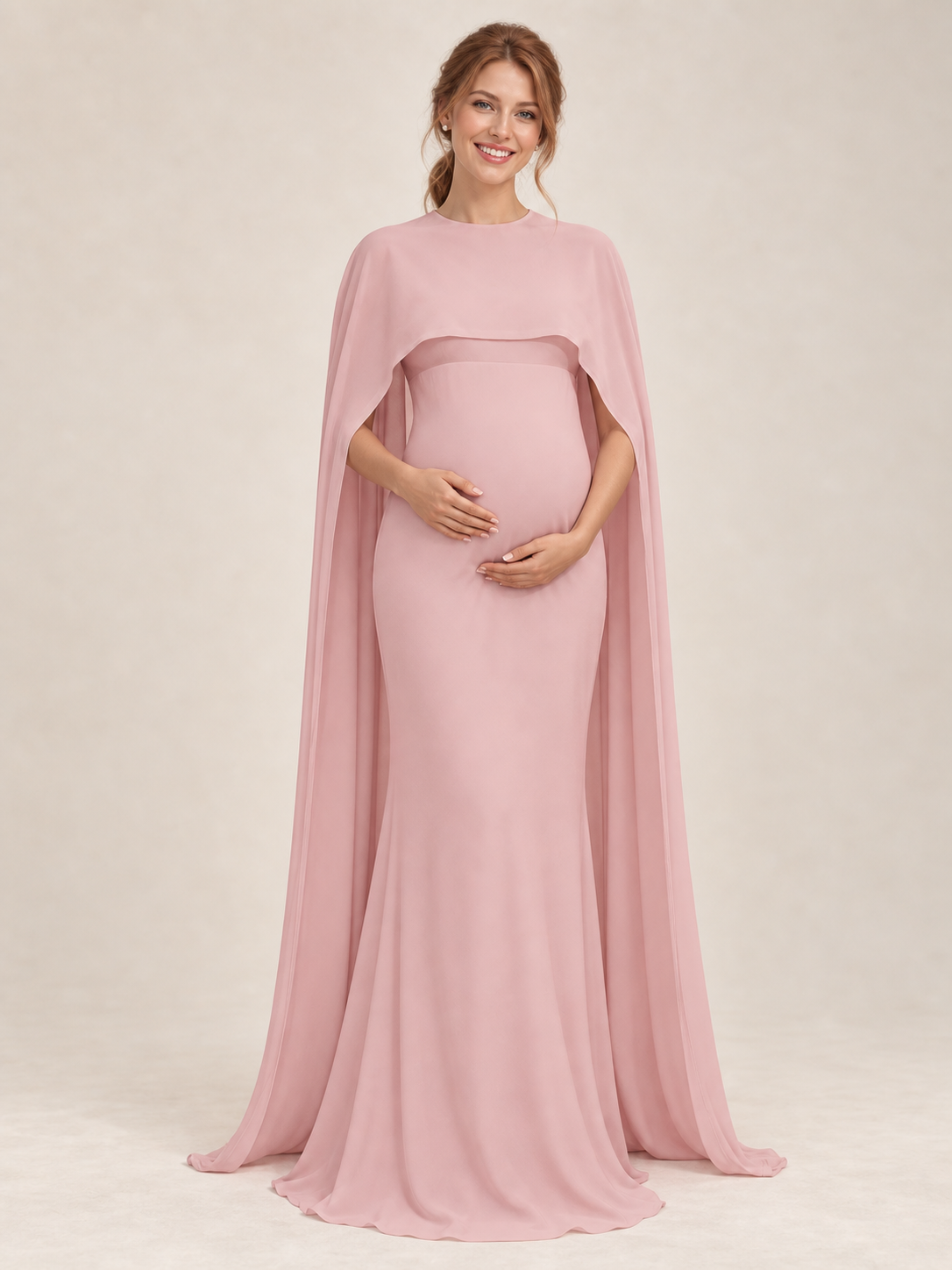 Liora Pink maternity dress — front view