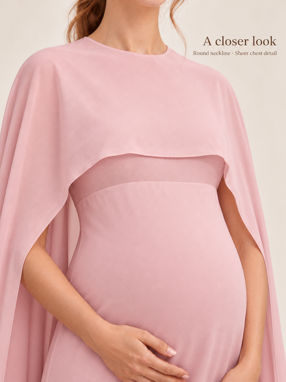 Liora Pink maternity dress — back or construction detail