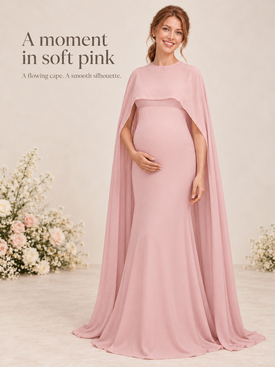 Liora Pink maternity dress — dress details