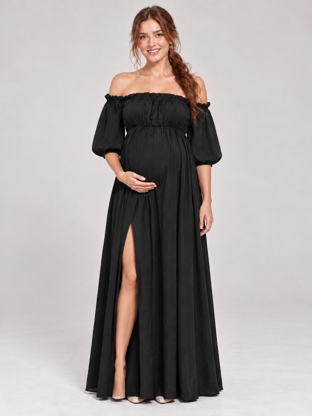 Elodie Evening Embrace Maternity Baby Shower Dress