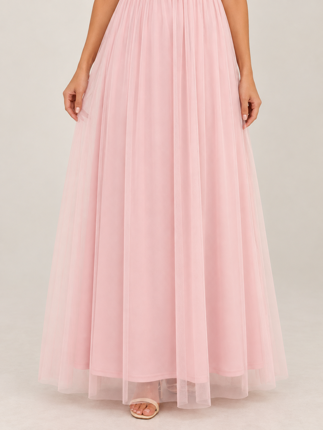 Rosalie Pink maternity dress — skirt and hem detail