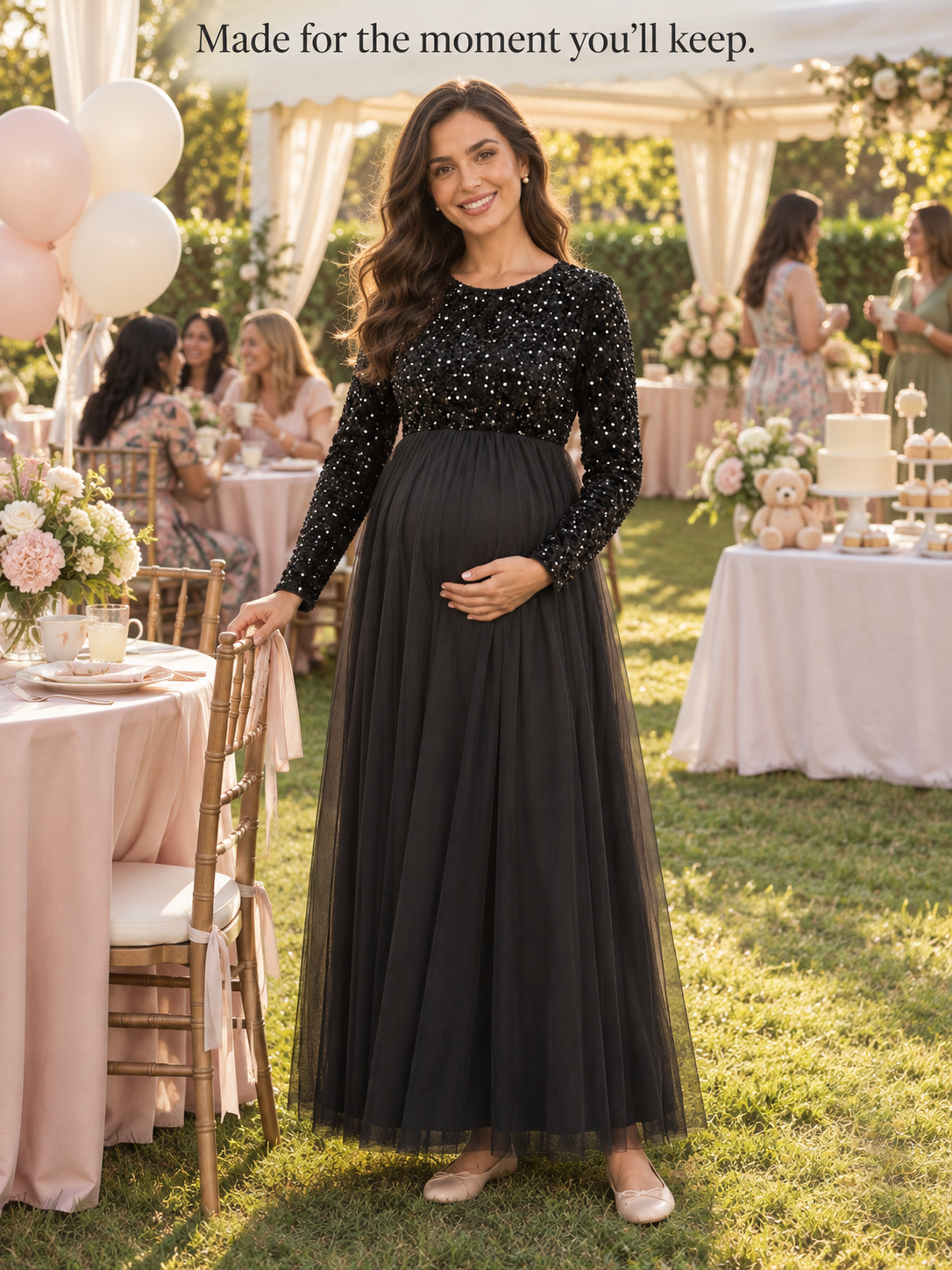 Noeline Black maternity dress — BabyShowerDress brand story