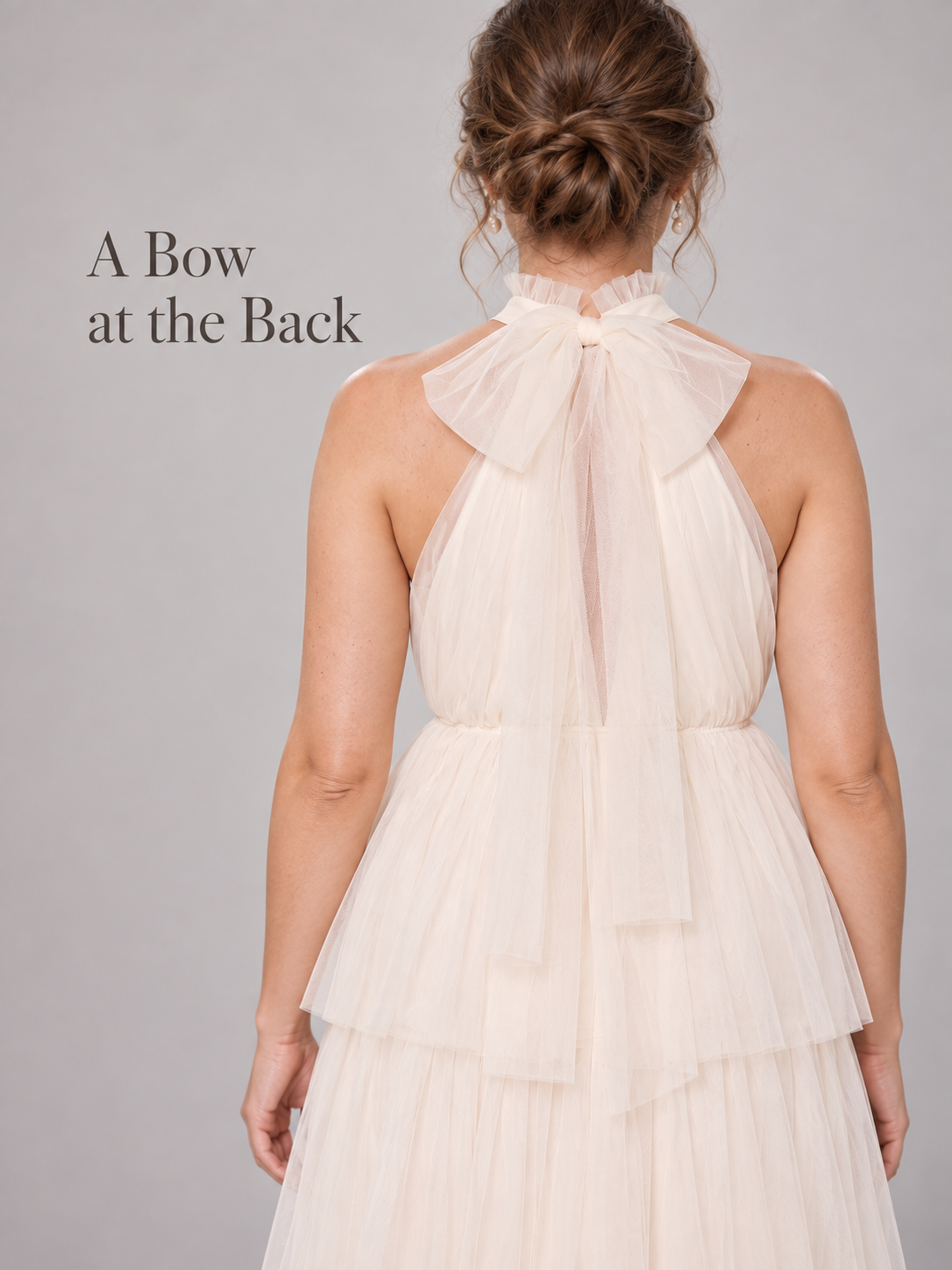 Isaline Apricot maternity dress — back or construction detail