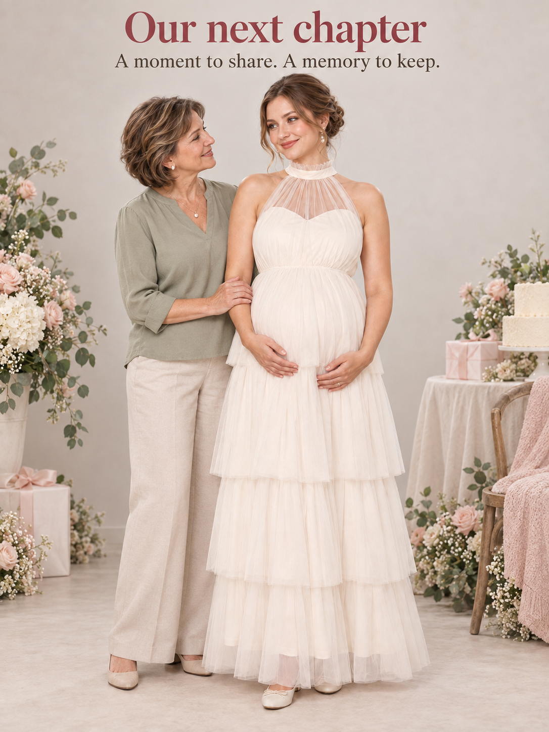 Isaline Apricot maternity dress — keepsake story