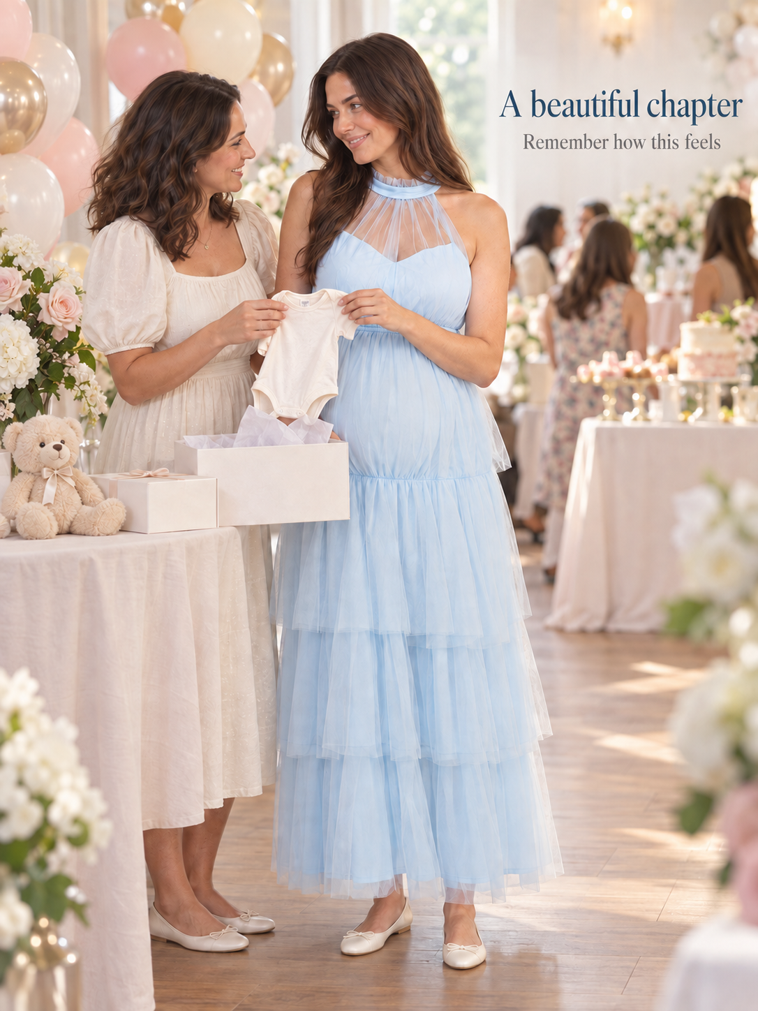 Isaline Blue maternity dress — keepsake story