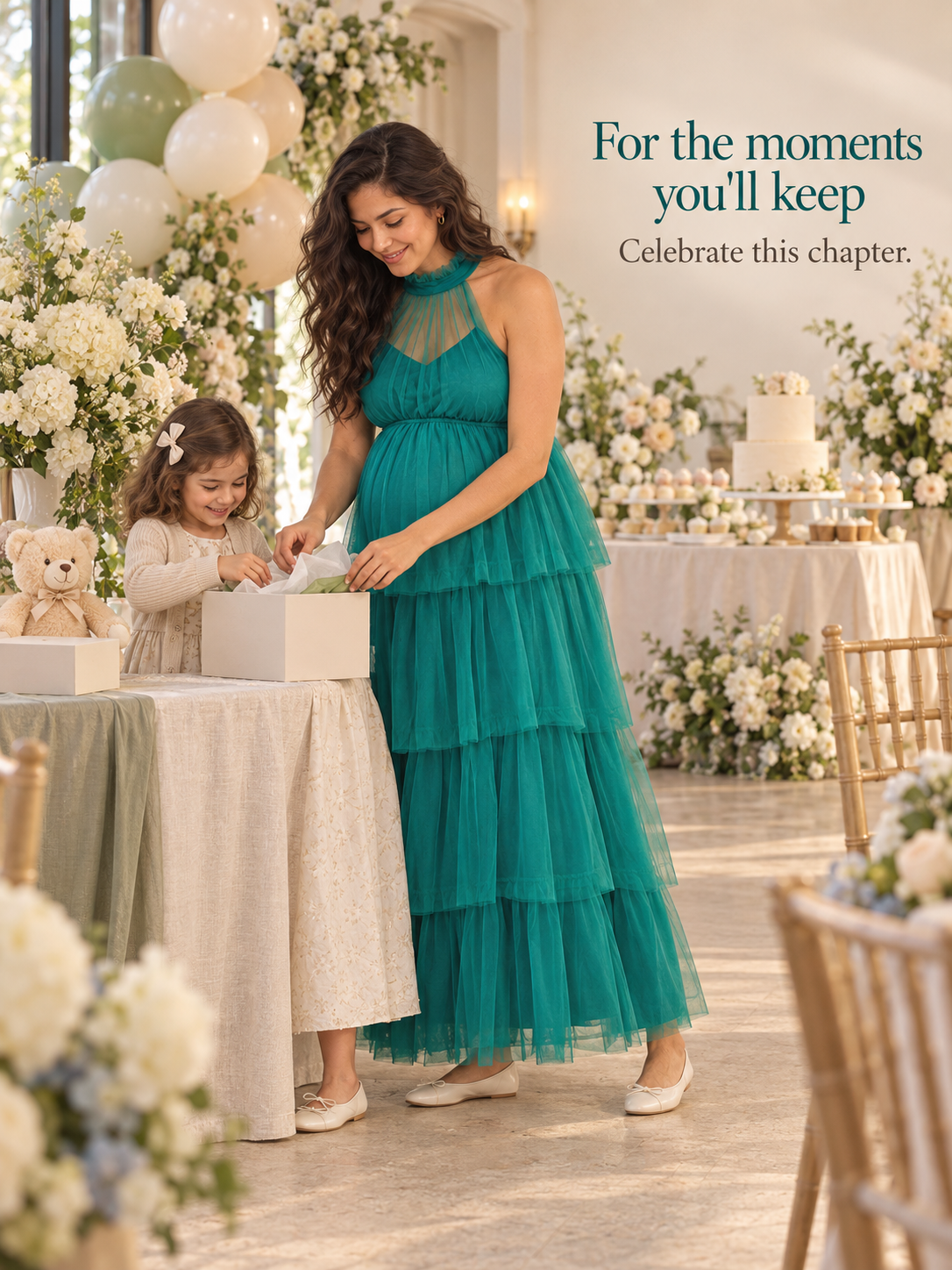 Isaline Dark Green maternity dress — keepsake story