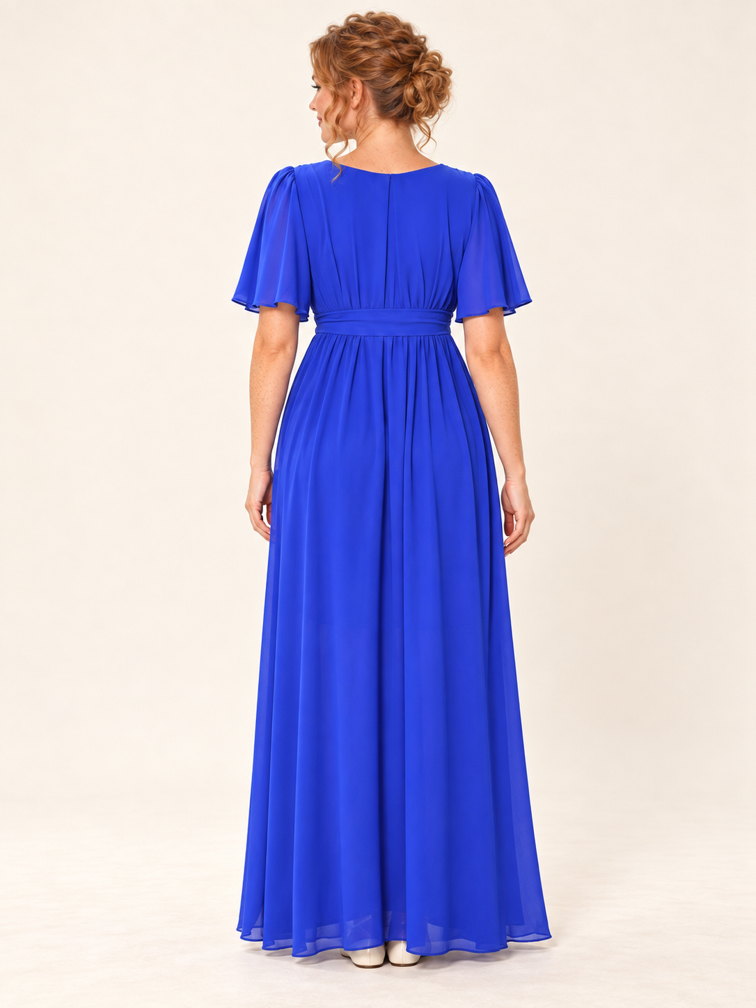 Marielle Blue maternity dress — back view