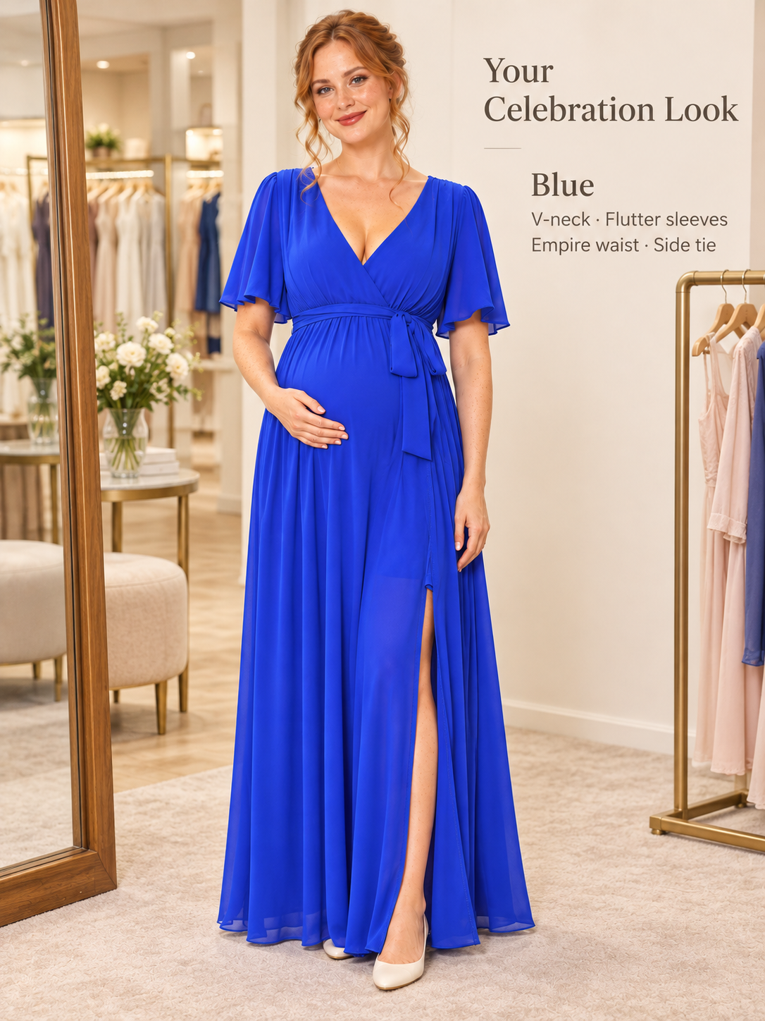 Marielle Blue maternity dress — choosing your dress