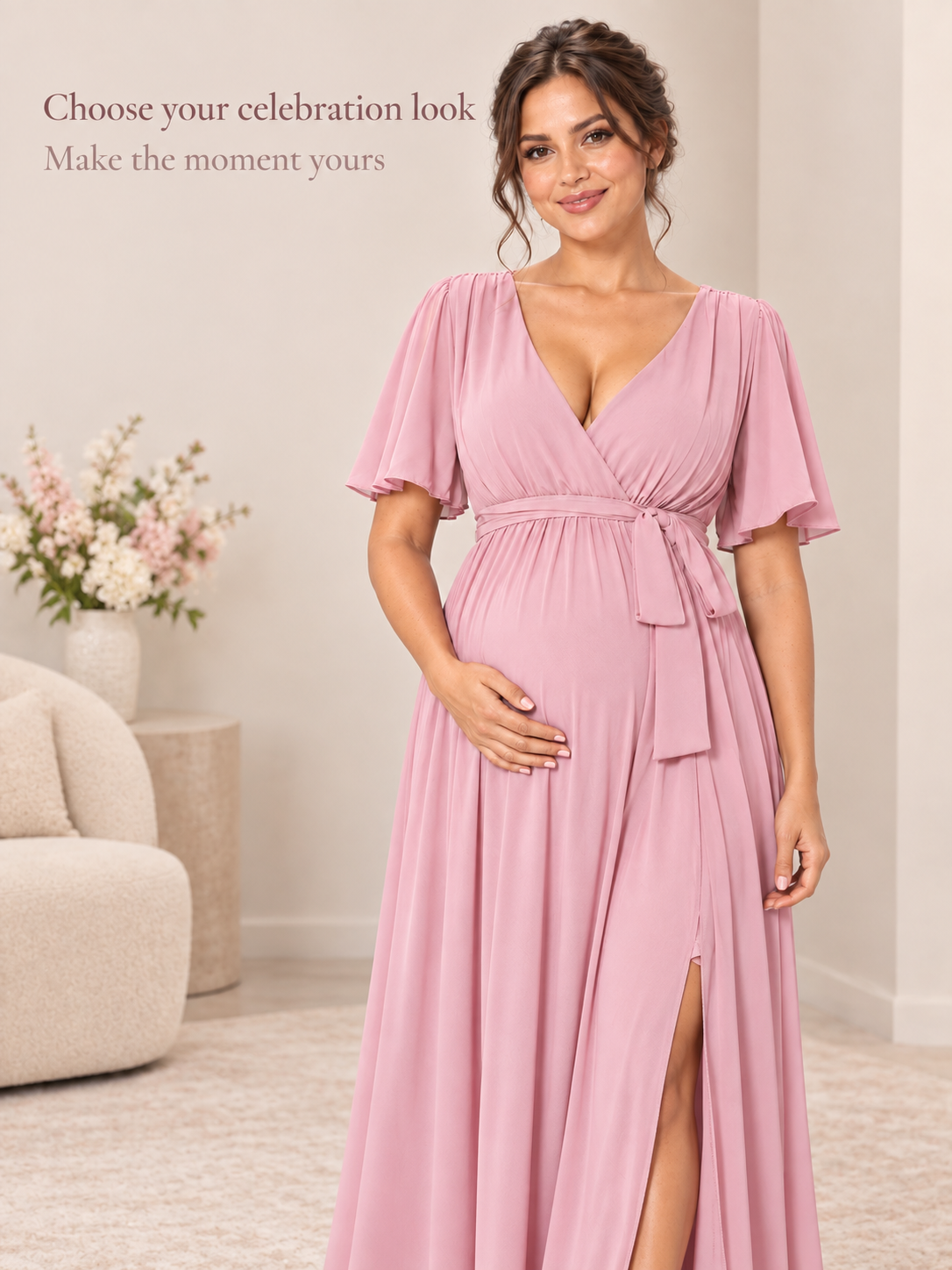 Marielle Pink maternity dress — choosing your dress
