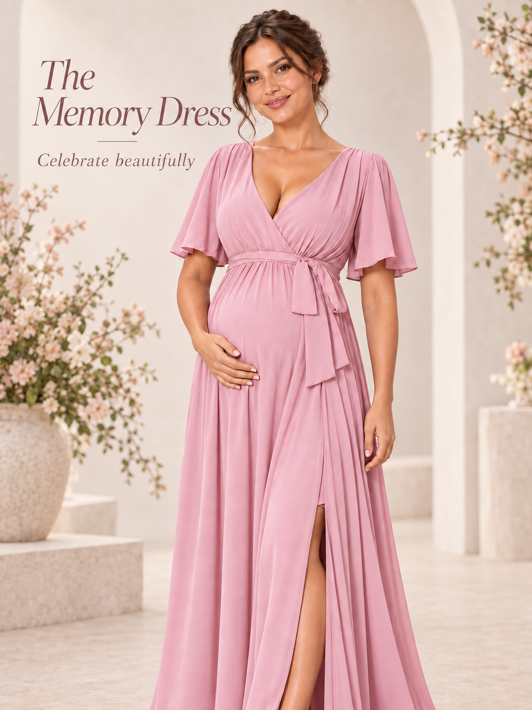 Marielle Pink maternity dress — babyshowerdress brand story