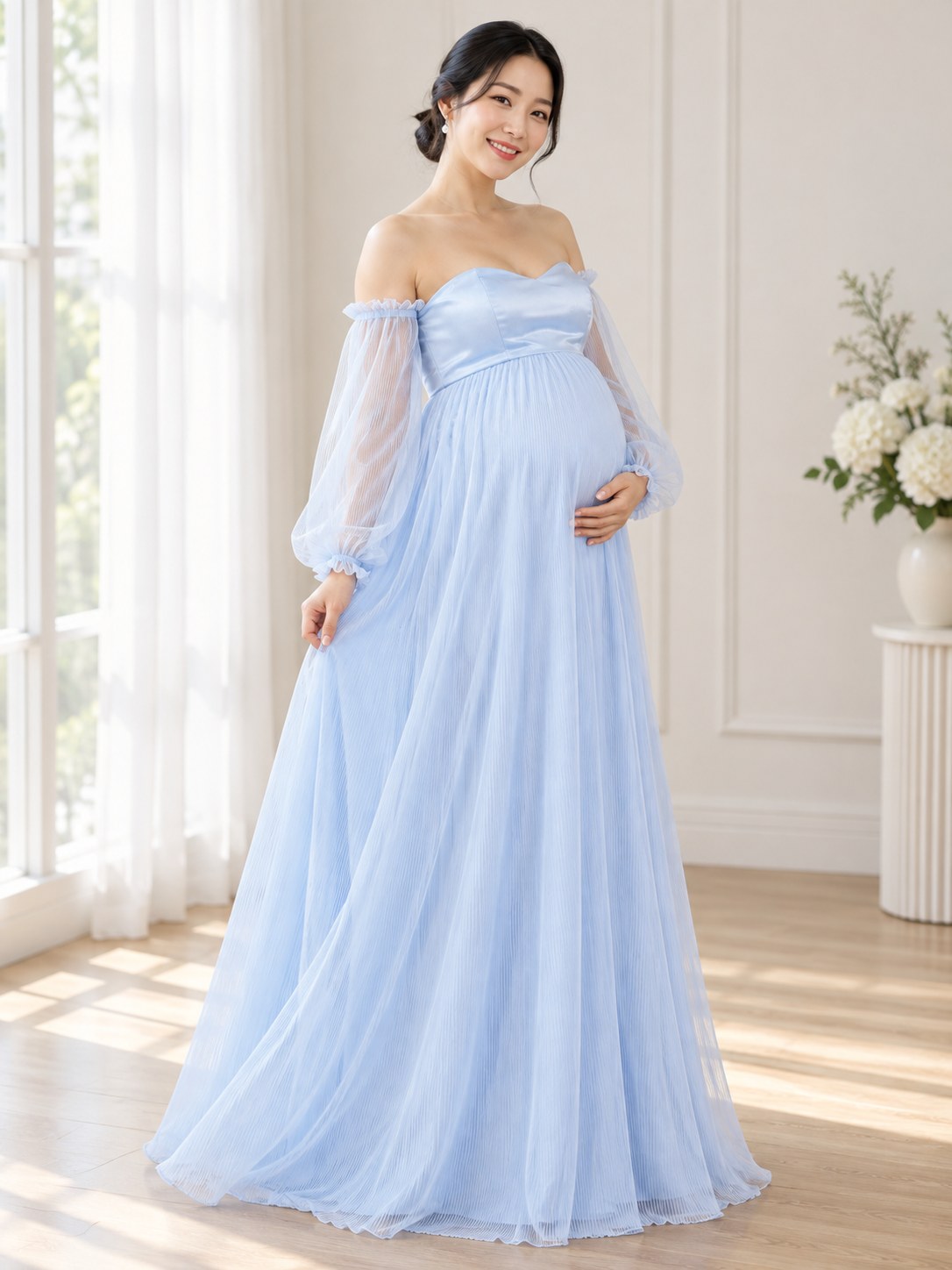 Aveline First Light Maternity Baby Shower Dress