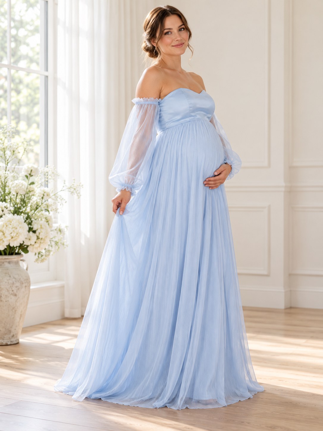 Aveline First Light Maternity Baby Shower Dress