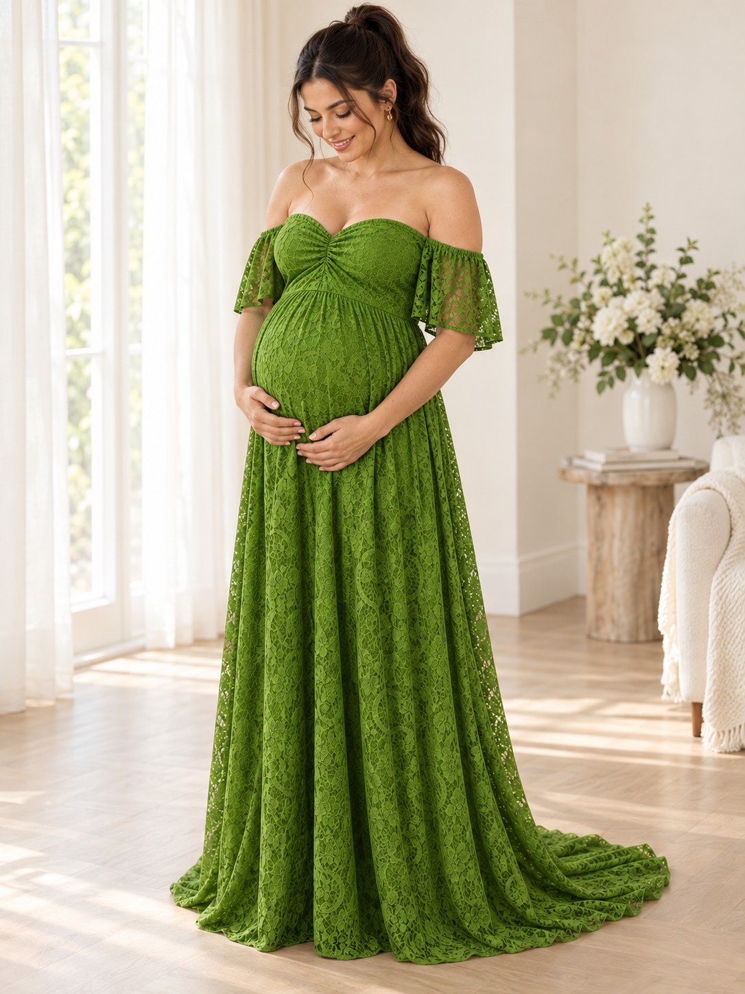 Elowen Apple Bloom Maternity Baby Shower Dress